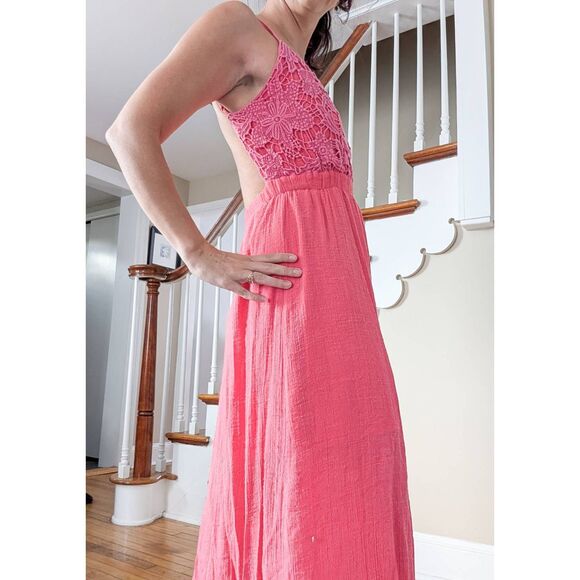 Rue 21 Backless Coral Maxi Dress - Picture 2 of 5